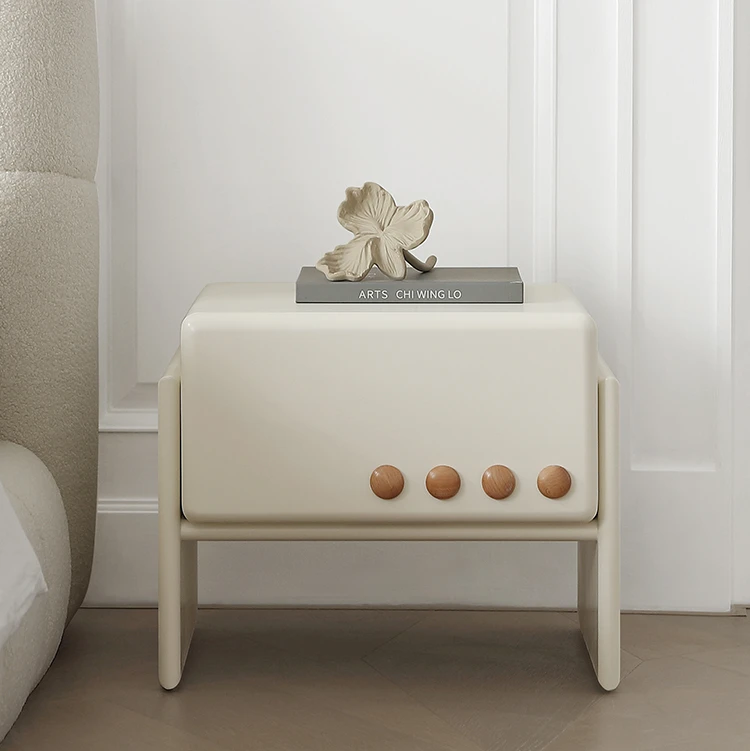 Bedside table Simple modern light French retro cream style solid wood storage locker
Bedside table Simple modern light French retro cream style solid wood storage locker