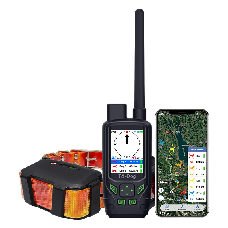 Водонепроницаемый ошейник GPS-трекера для собак с функцией обучения для охоты без сим-карты
Водонепроницаемый ошейник GPS-трекера для собак с функцией обучения для охоты без сим-карты
