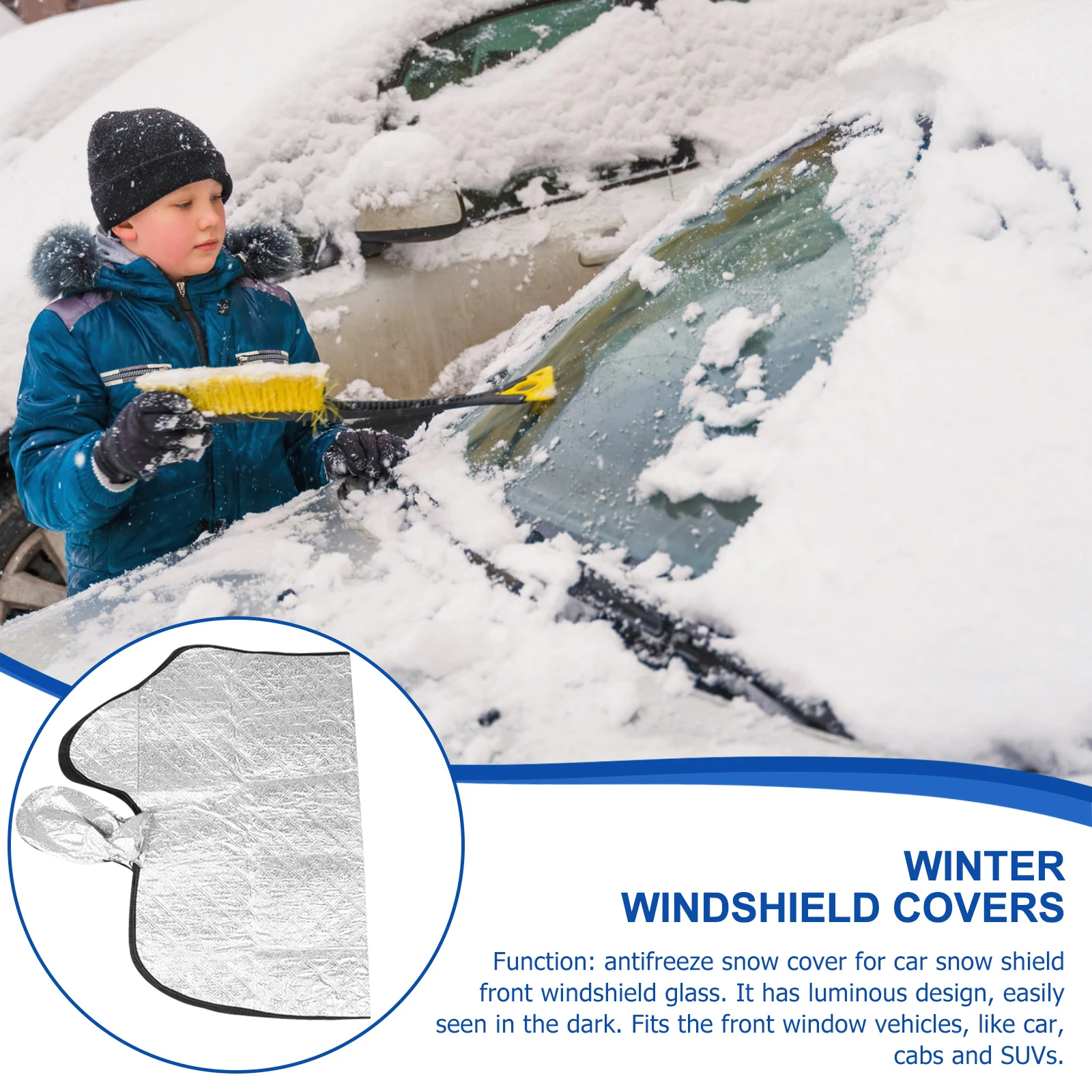 Magnetic Snowproof Windshield Cover Durable Lightweight Protects from Snow Ice Saves Time Car Accessory Gift Winter Kit
Magnetic Snowproof Windshield Cover Durable Lightweight Protects from Snow Ice Saves Time Car Accessory Gift Winter Kit