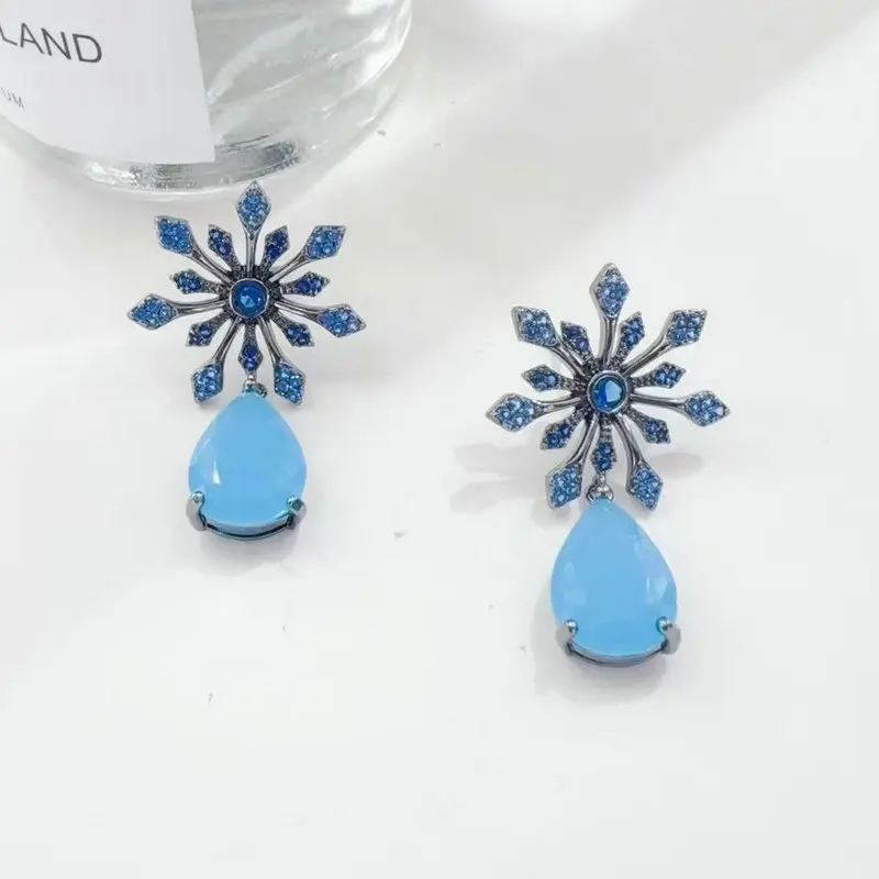 Bilincolor Cute Blue Flower and Blue Dangling Earring for Women
Bilincolor Cute Blue Flower and Blue Dangling Earring for Women