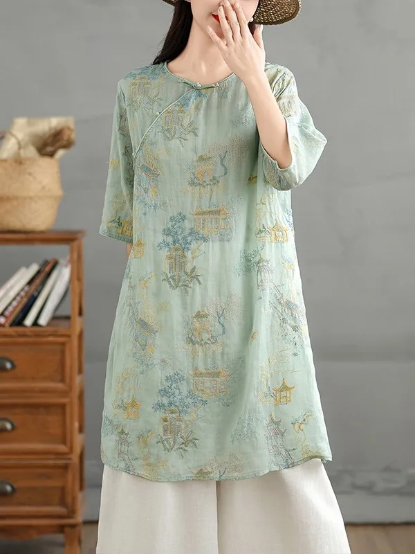 Свободная женская футболка большого размера с этнической вышивкой и вышивкой, круглый чайный костюм средней длины Ne, топ
Свободная женская футболка большого размера с этнической вышивкой и вышивкой, круглый чайный костюм средней длины Ne, топ