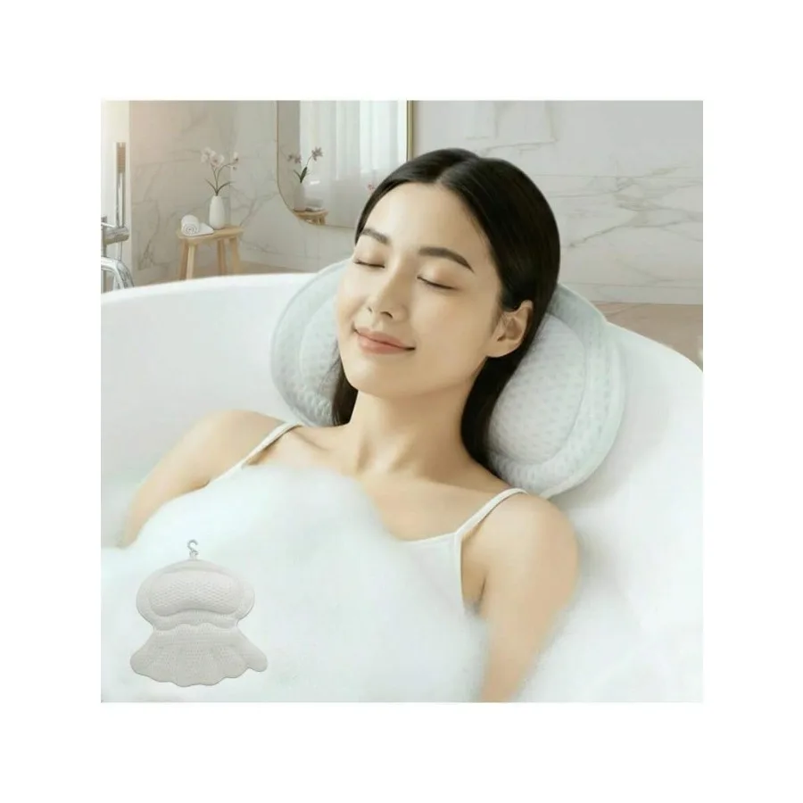AWYYBath Pillows For Tub Bath Pillow Luxury Bathtub Pillows For Head And Neck Support - With 4D Air Mesh Fabric And Strong 6 Su
AWYYBath Pillows For Tub Bath Pillow Luxury Bathtub Pillows For Head And Neck Support - With 4D Air Mesh Fabric And Strong 6 Su