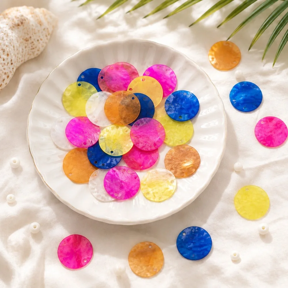 Multicolor Shell Pattern Acrylic Round Disc Charms, Double Hole Flat Beads for DIY Earrings & Jewelry Making
Multicolor Shell Pattern Acrylic Round Disc Charms, Double Hole Flat Beads for DIY Earrings & Jewelry Making