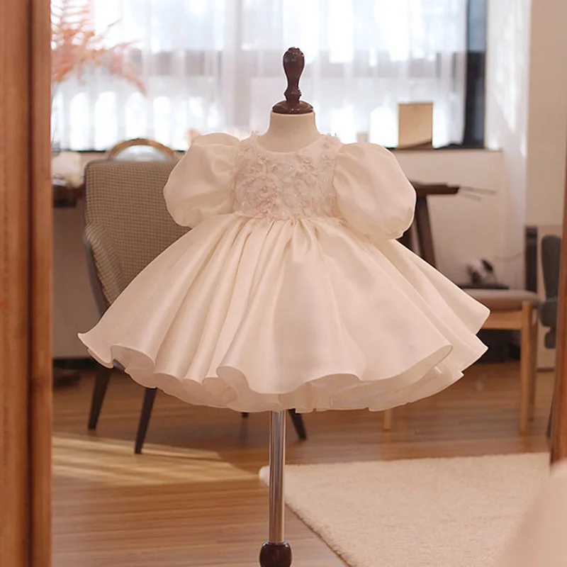 Girls' Princess Dress Silk White Flower Tutu Dress Ball Gown Puff Sleeves Bow Birthday Party Dress Baby Girls' Romantic Dress
Girls' Princess Dress Silk White Flower Tutu Dress Ball Gown Puff Sleeves Bow Birthday Party Dress Baby Girls' Romantic Dress