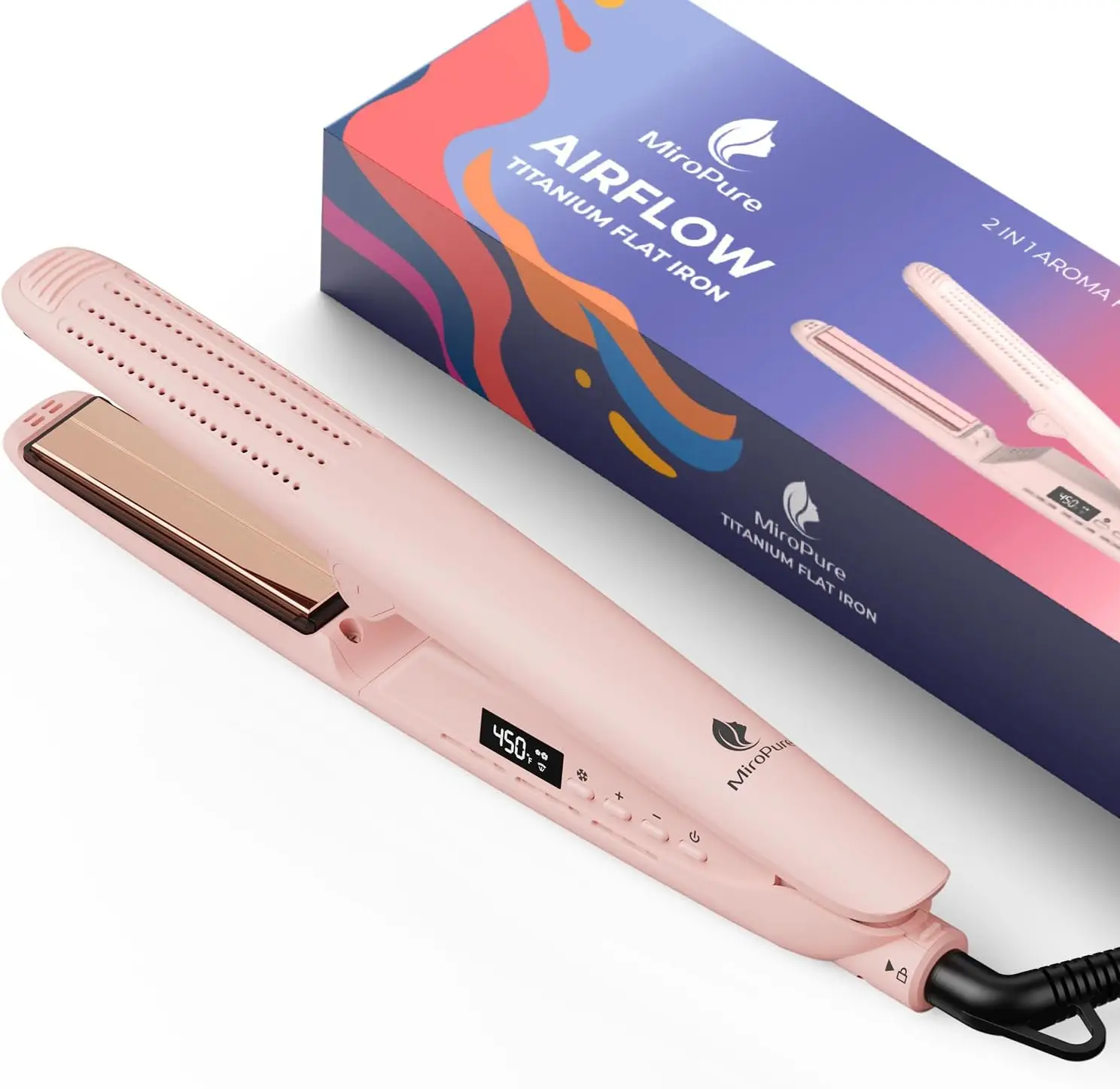 360° Hair Straightener & Curler 2-in-1, Ionic Cool Air, 13 Temps, Dual Voltage
360° Hair Straightener & Curler 2-in-1, Ionic Cool Air, 13 Temps, Dual Voltage