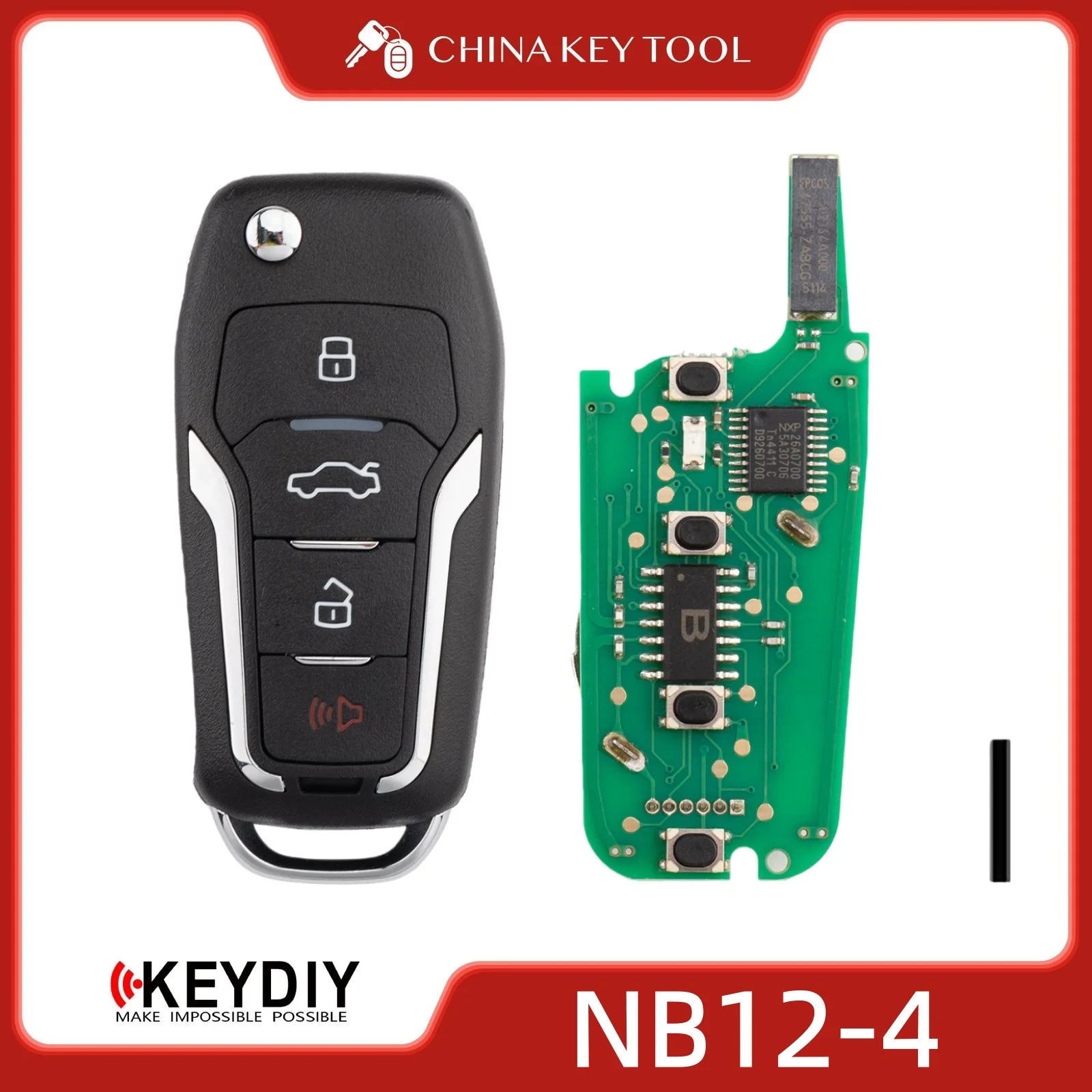 KEYDIY KD NB12-4 NB Series Универсальный откидной пульт дистанционного управления, 4 кнопки, совместимое сменное решение для автомобилей типа Ford
KEYDIY KD NB12-4 NB Series Универсальный откидной пульт дистанционного управления, 4 кнопки, совместимое сменное решение для автомобилей типа Ford