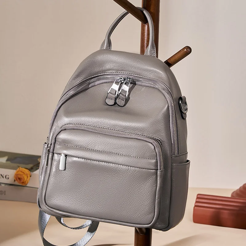New Soft Cowhide Leather Backpack Large Capacity Female Knapsack Fashion School Bag Anti-theft Backpack Bags For Women
New Soft Cowhide Leather Backpack Large Capacity Female Knapsack Fashion School Bag Anti-theft Backpack Bags For Women