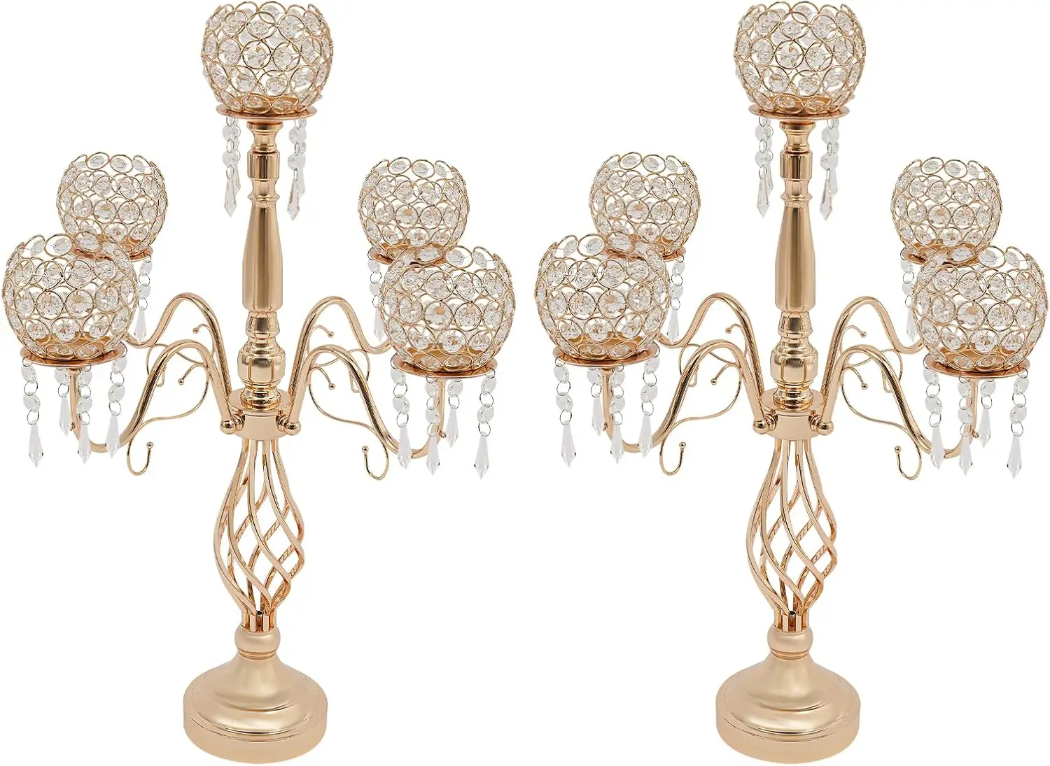 2 шт., центральные детали хрустального канделябры с 5 рычагами, хрустальные подсвечники высотой 27 дюймов со стабильным основанием, центральные детали стола для
2 шт., центральные детали хрустального канделябры с 5 рычагами, хрустальные подсвечники высотой 27 дюймов со стабильным основанием, центральные детали стола для