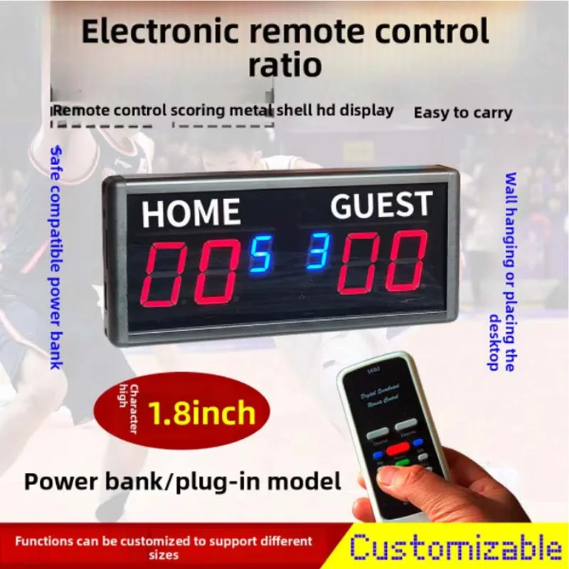 Hot Cross-Border Sale 5-Digit Small Digital Scoreboard Electronic Table Tennis Badminton Basketball Scoreboard Made Plastic
Hot Cross-Border Sale 5-Digit Small Digital Scoreboard Electronic Table Tennis Badminton Basketball Scoreboard Made Plastic