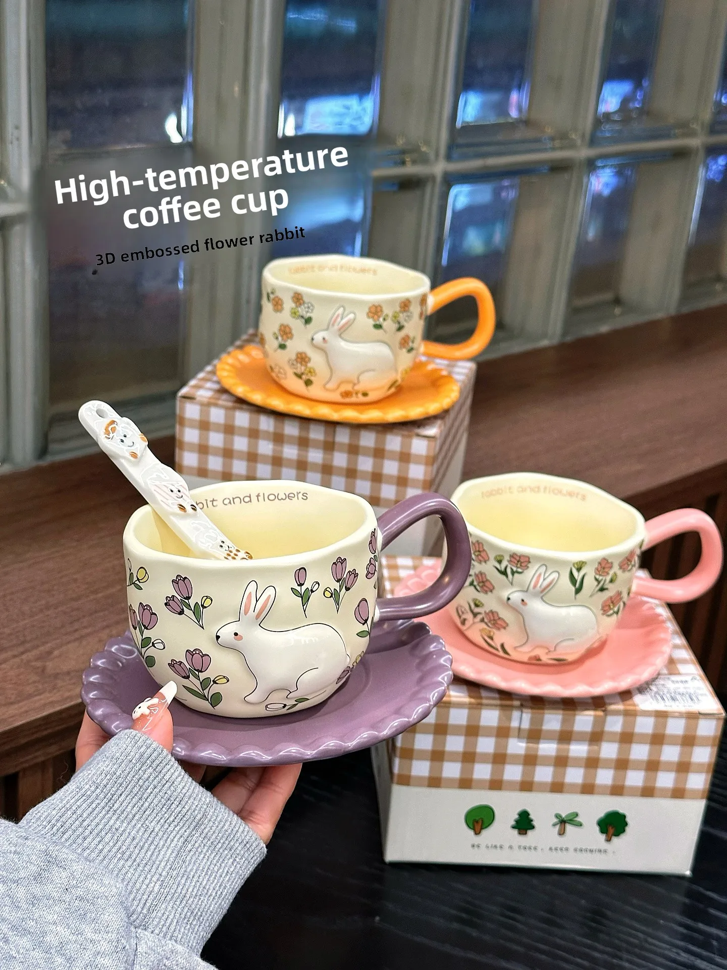 Cute Rabbit Relief Cerc Mugs Office Coffee Cups Underglaze Color Gift Single Ear Handle No Lid Cartoon Zodiac Pattern
Cute Rabbit Relief Cerc Mugs Office Coffee Cups Underglaze Color Gift Single Ear Handle No Lid Cartoon Zodiac Pattern