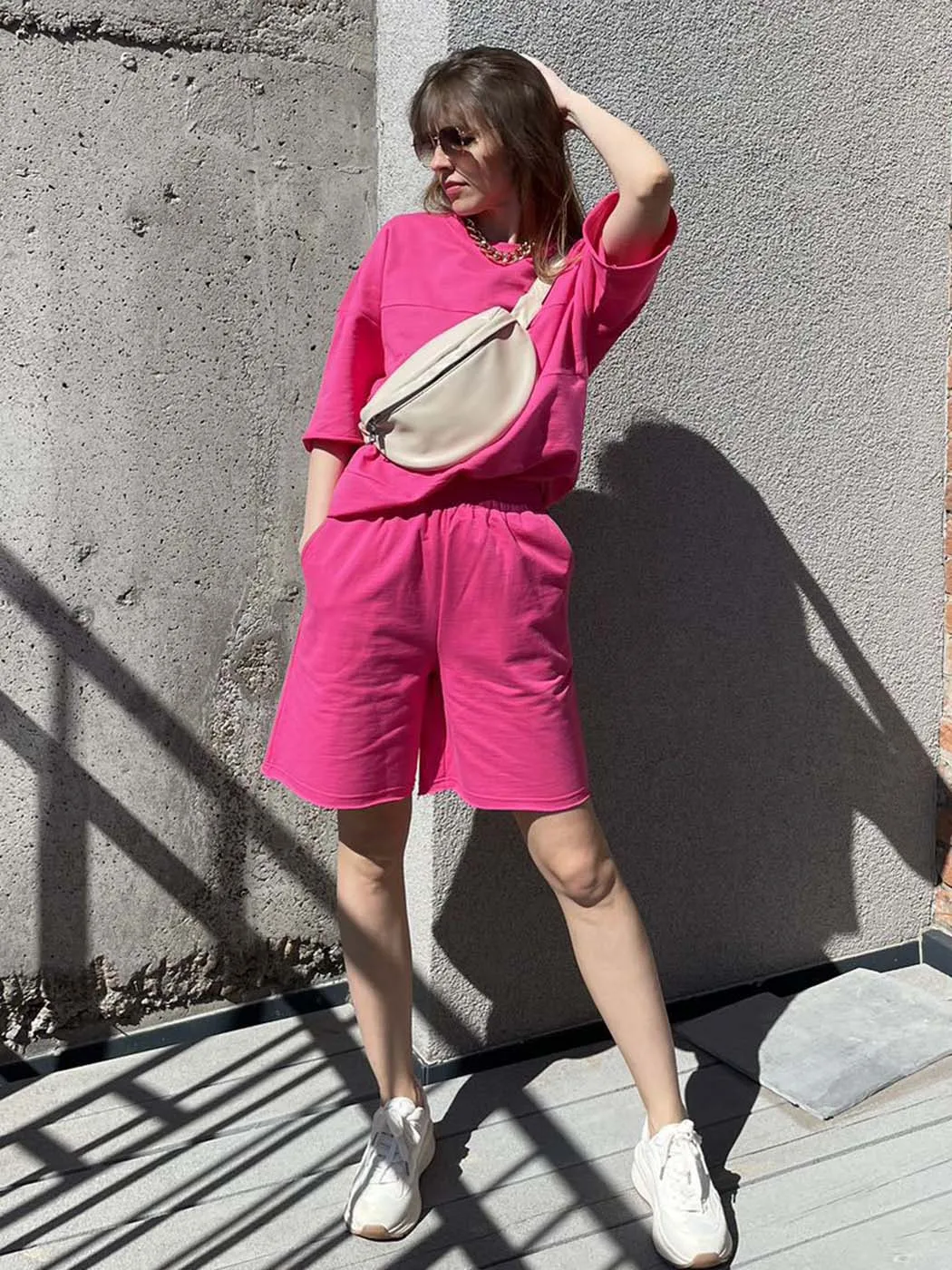 Cotton Wide-leg Shorts Suit Five-point Sleeve T-shirt Casual Loose Women Outifit 2023 Summer Solid Simple Home Two Piece Set
Cotton Wide-leg Shorts Suit Five-point Sleeve T-shirt Casual Loose Women Outifit 2023 Summer Solid Simple Home Two Piece Set