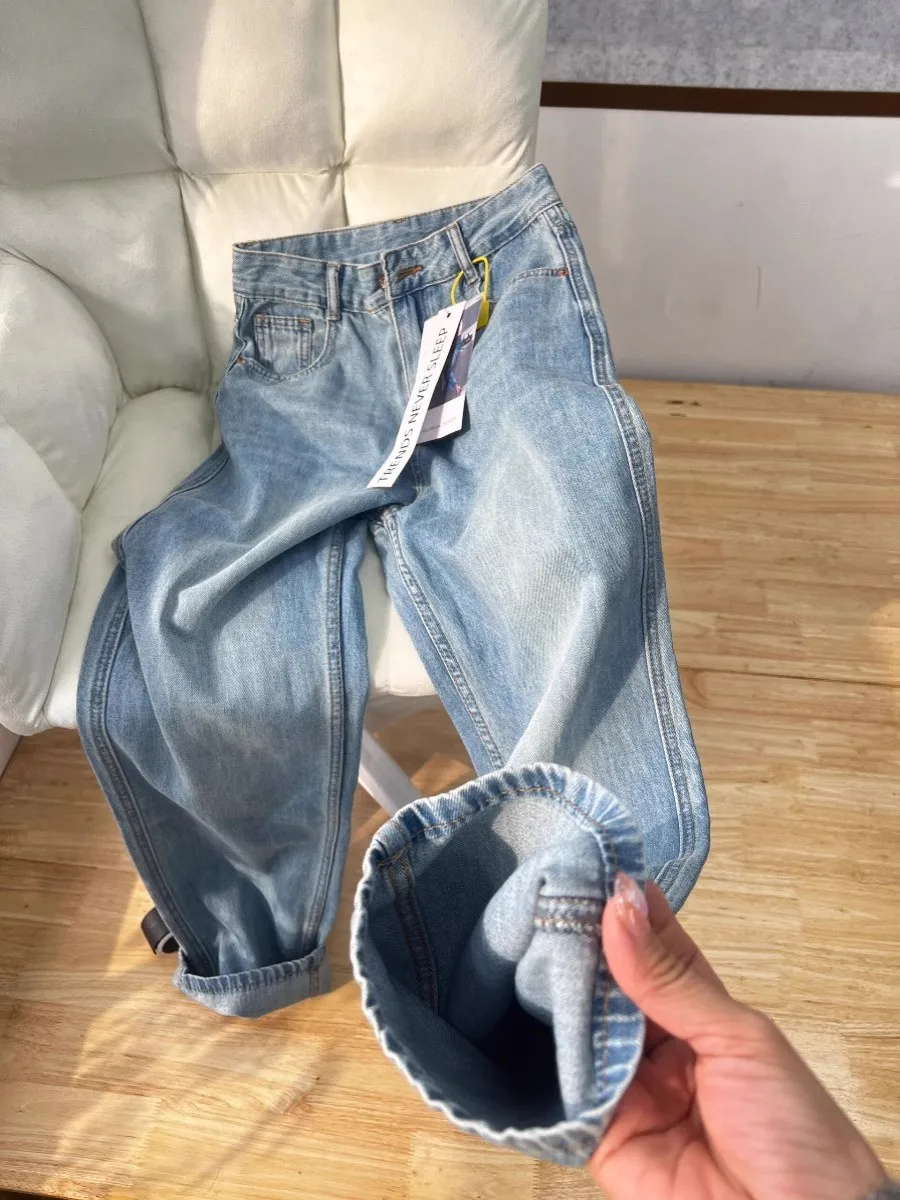 Light Blue Loose Straight Leg Jeans Women's Spring New Vintage Wash High Waist Slimming Drapey Floor-Length Wide Leg Pants
Light Blue Loose Straight Leg Jeans Women's Spring New Vintage Wash High Waist Slimming Drapey Floor-Length Wide Leg Pants
