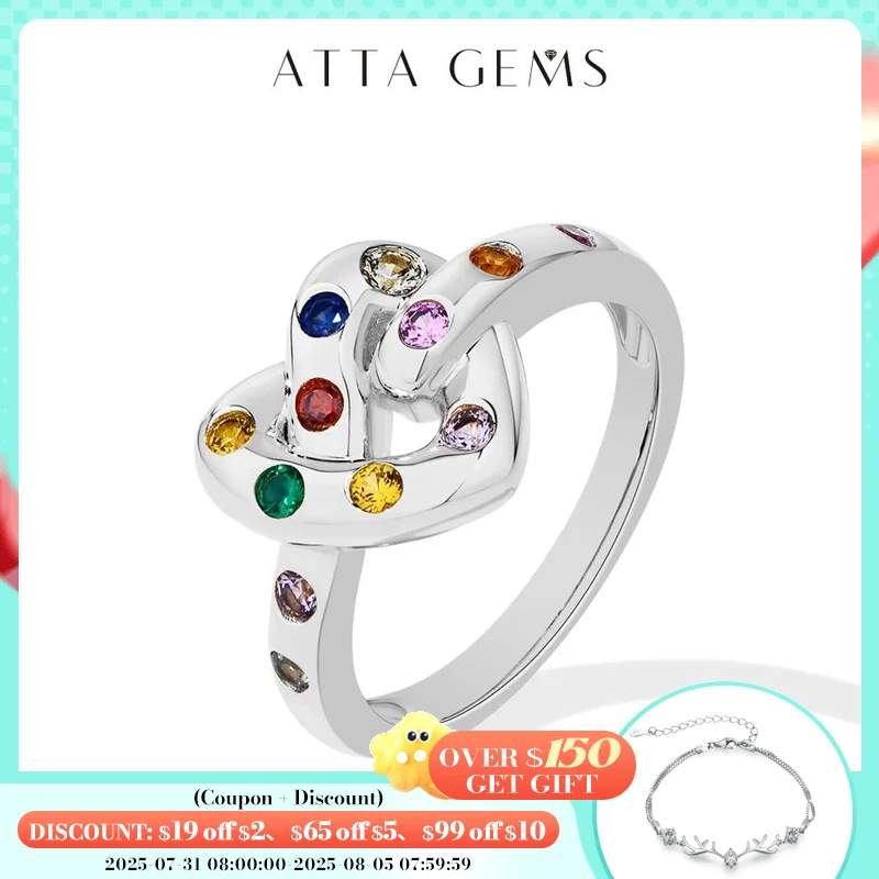ATTAGEMS Artificial Stone Love Rings Colorful 100% 925 Sterling Silver 18K Gold Plated For Women Girl Holiday Party Jewelry Gift
ATTAGEMS Artificial Stone Love Rings Colorful 100% 925 Sterling Silver 18K Gold Plated For Women Girl Holiday Party Jewelry Gift
