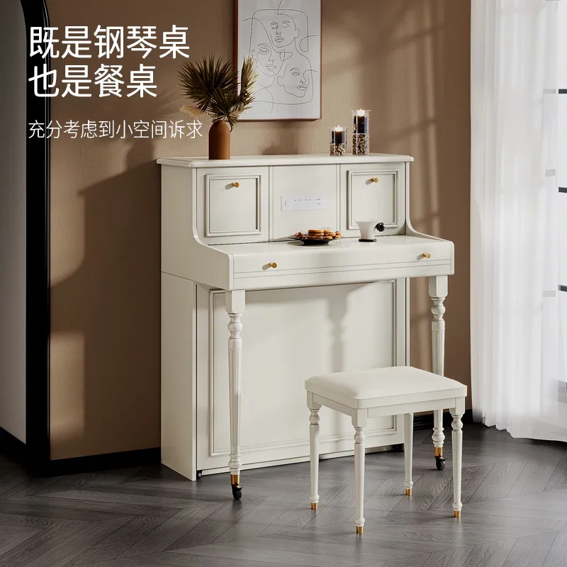 Cream wind retractable island dining table integrated household French small apartment folding dining table and chair
Cream wind retractable island dining table integrated household French small apartment folding dining table and chair