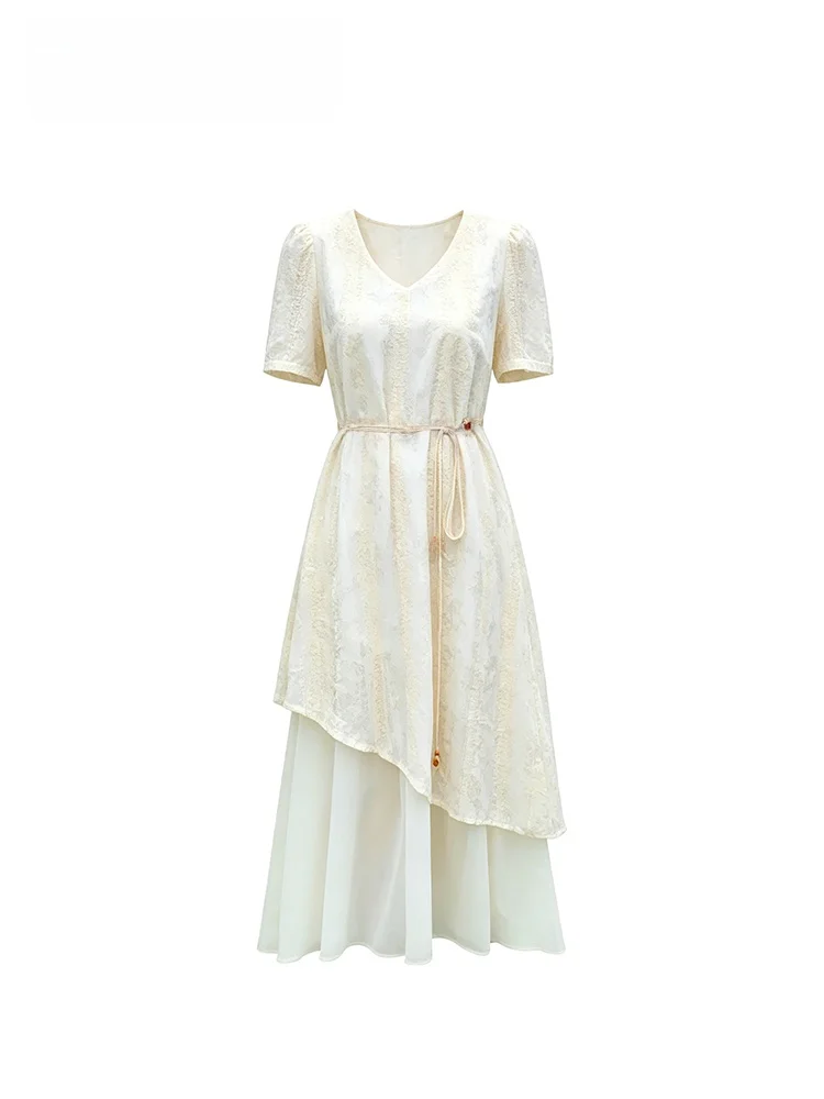 Fashionable Bohemian plus Size Dress Short Sleeve Women's Summer Clothing High Waist A-Line Skirt Elegant Stitching Design
Fashionable Bohemian plus Size Dress Short Sleeve Women's Summer Clothing High Waist A-Line Skirt Elegant Stitching Design