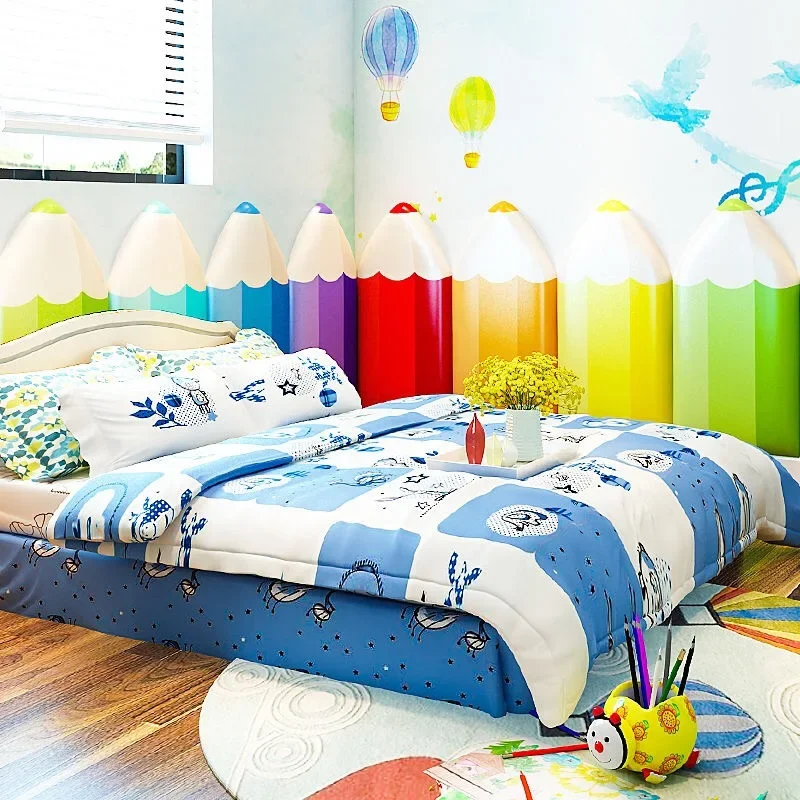 Bed Headboard Wall Stickers 3D Stereo Pencil Headboard Self-adhesive Soft Pack Tatami Anti-collision Child Bedroom Decor Sticker
Bed Headboard Wall Stickers 3D Stereo Pencil Headboard Self-adhesive Soft Pack Tatami Anti-collision Child Bedroom Decor Sticker