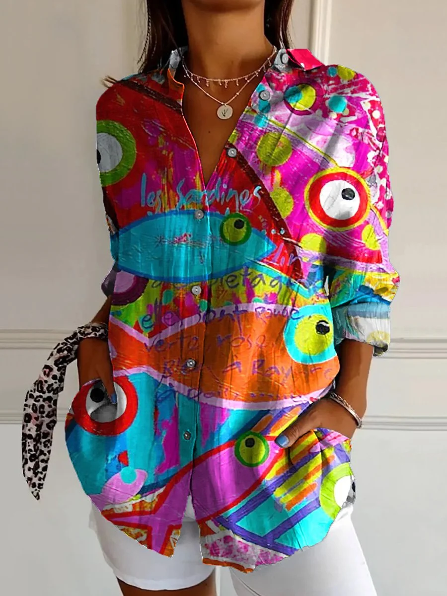 2024 Summer Fashion New Women's Long Sleeve Shirt Daily Casual Comfort Floral Drop Shoulder Women's Shirt Loose
2024 Summer Fashion New Women's Long Sleeve Shirt Daily Casual Comfort Floral Drop Shoulder Women's Shirt Loose