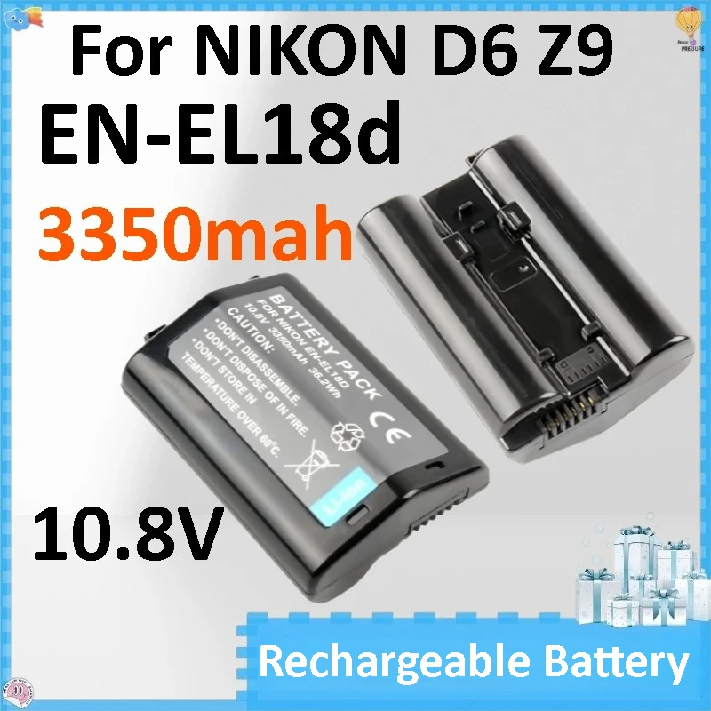 EN-EL18d Battery 3350mAh 10.8V High Capacity Rechargeable Camera Battery for Nikon Z9 D6 D5 D4S D800 DSLR Camera
EN-EL18d Battery 3350mAh 10.8V High Capacity Rechargeable Camera Battery for Nikon Z9 D6 D5 D4S D800 DSLR Camera