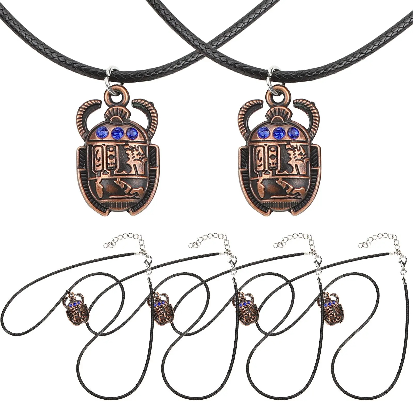 6pcs Scarab Necklace Egyptian Charm Protection Pendant Vintage Retro Mens Necklaces Blue Color H made Accessories
6pcs Scarab Necklace Egyptian Charm Protection Pendant Vintage Retro Mens Necklaces Blue Color H made Accessories