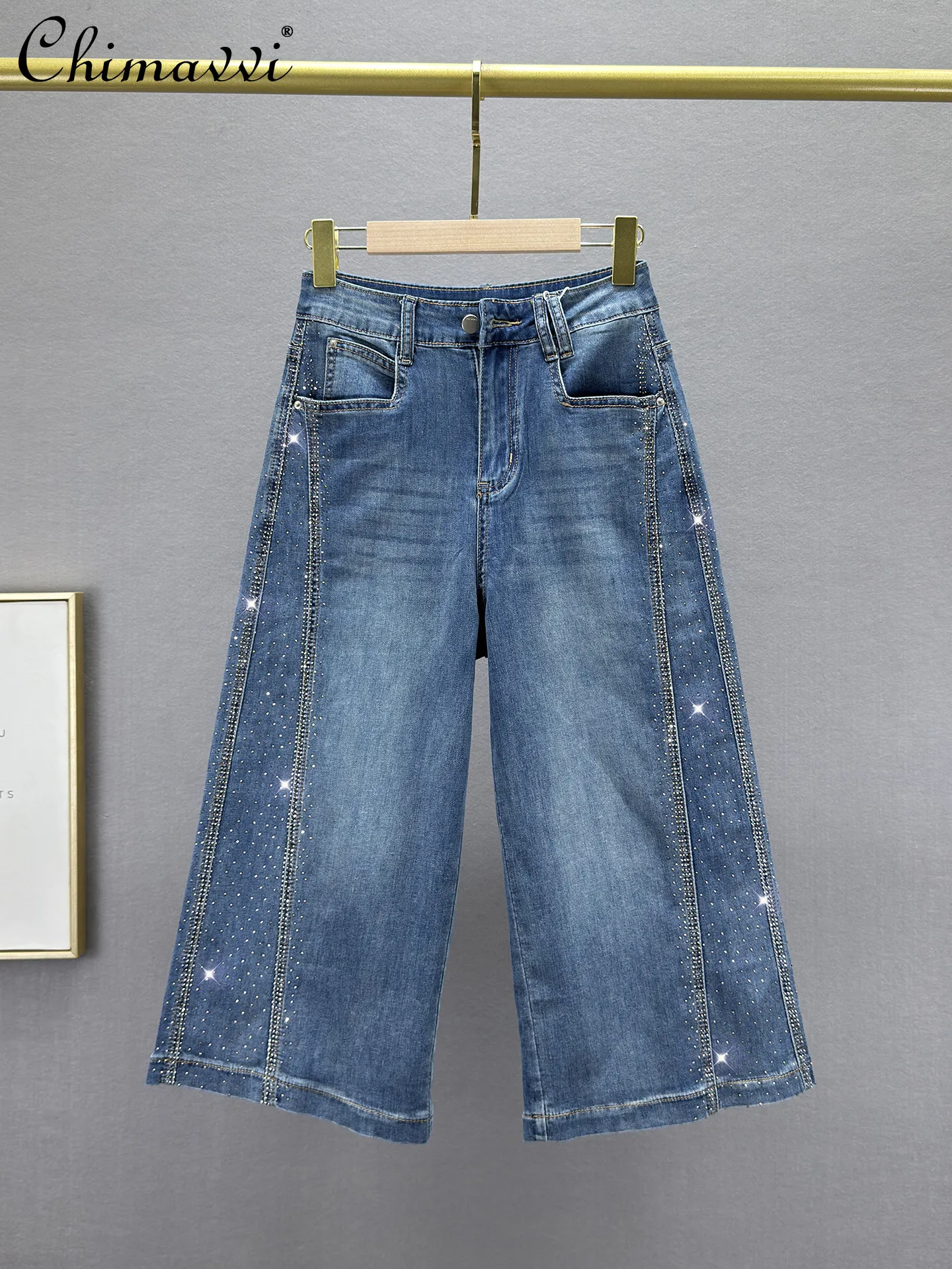 Heavy Hot Diamond Jeans Women's Cropped Pants Summer New Fashion Thin Stretch High Waist Slim European Wide Leg Horse Pants
Heavy Hot Diamond Jeans Women's Cropped Pants Summer New Fashion Thin Stretch High Waist Slim European Wide Leg Horse Pants