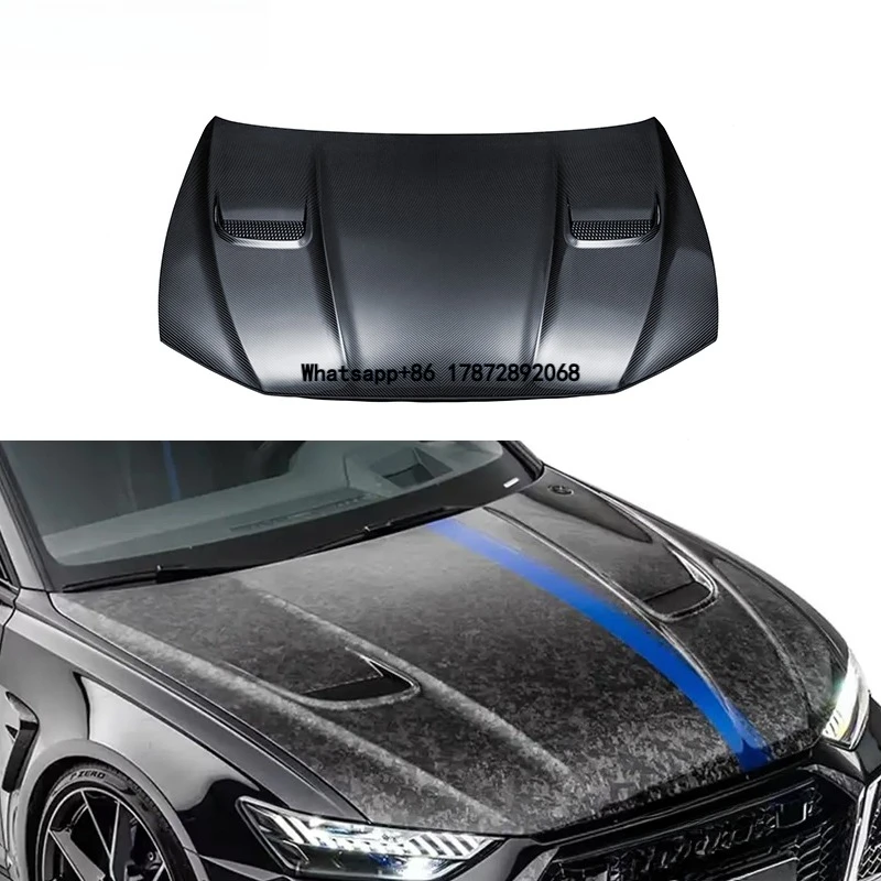 Style Prepreg Carbon Fiber Body Kit Engine Hood Bonnet Cover Aero Part Exterior Replacement for RS6 C8 2019 - 2025
Style Prepreg Carbon Fiber Body Kit Engine Hood Bonnet Cover Aero Part Exterior Replacement for RS6 C8 2019 - 2025