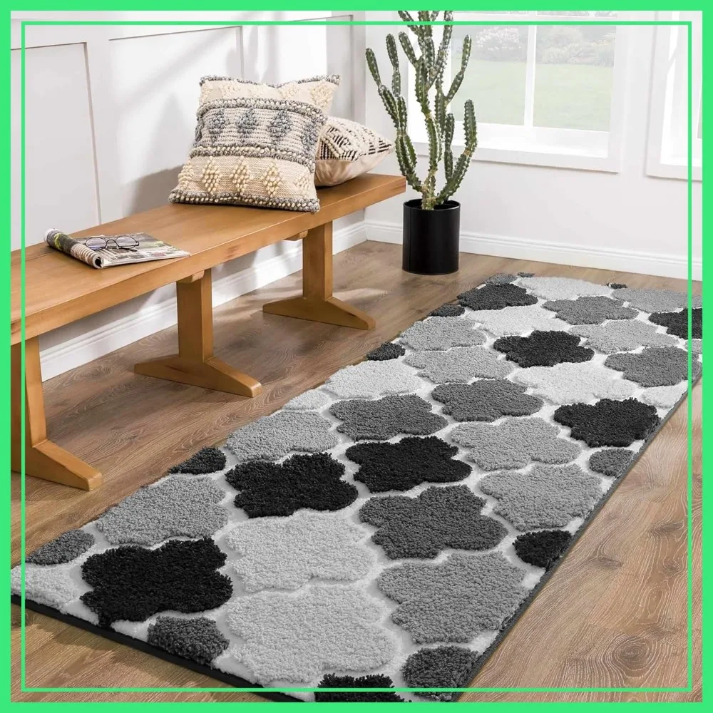 Extra Absorbent Shaggy Bathroom Rug, Non-Slip Runner 24x60, Machine Washable, Soft Long Shower Mat for Hallway Bedroom
Extra Absorbent Shaggy Bathroom Rug, Non-Slip Runner 24x60, Machine Washable, Soft Long Shower Mat for Hallway Bedroom