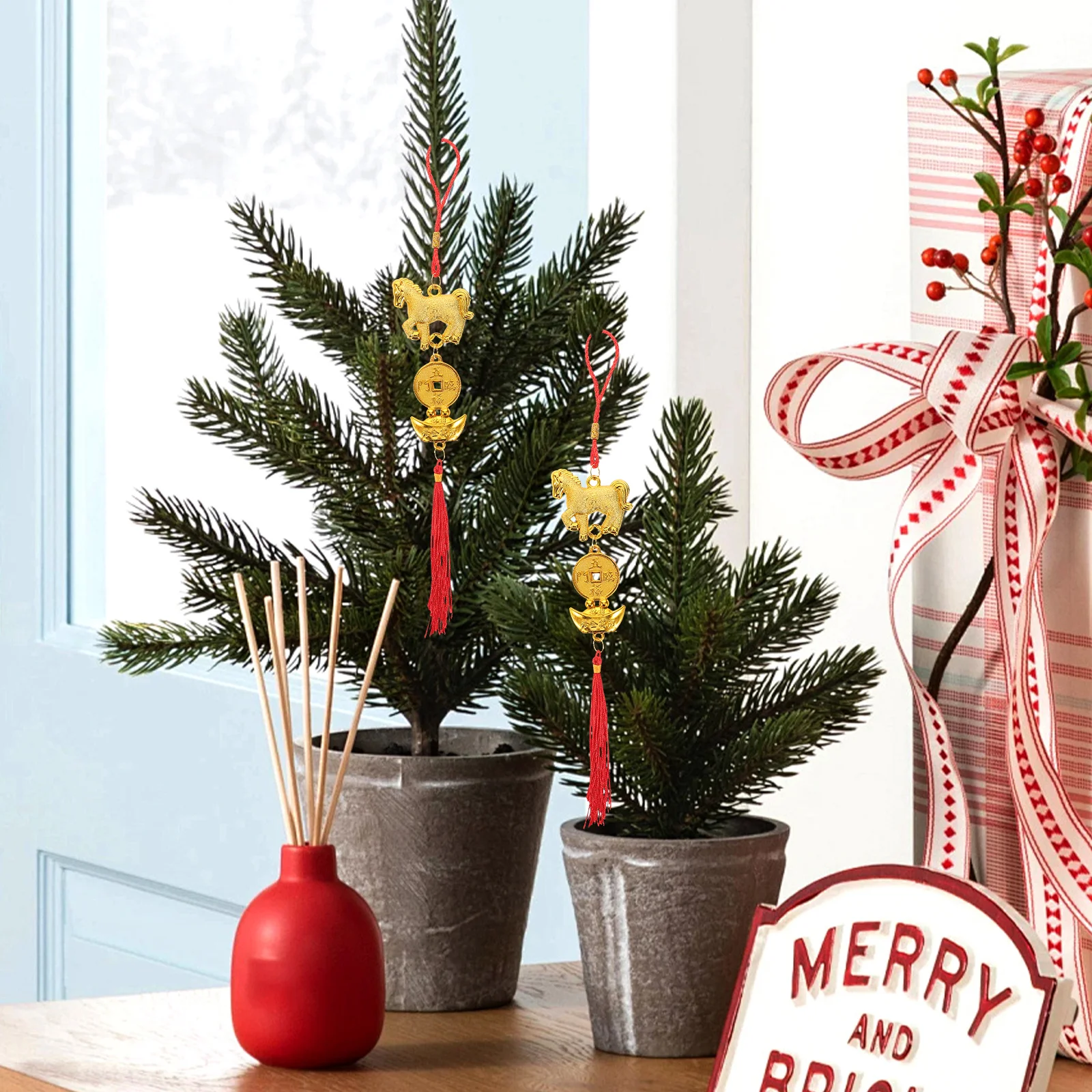 6Pcs Year of The Horse Chinese New Year Hanging Pendants 2026 Zodiac Animal Tassels Feng Shui Charms for Home Bonsai
6Pcs Year of The Horse Chinese New Year Hanging Pendants 2026 Zodiac Animal Tassels Feng Shui Charms for Home Bonsai