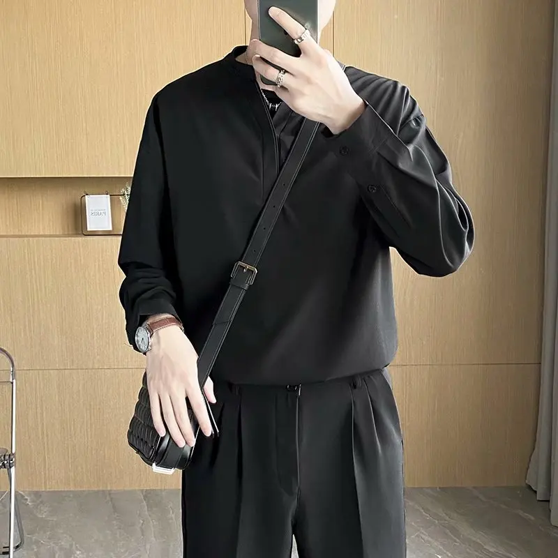 Korean Style Long Sleeve Men's Thin Ice Silk Casual Shirt Spring Summer No Ironing Color Sun Protection Top Elegant Style
Korean Style Long Sleeve Men's Thin Ice Silk Casual Shirt Spring Summer No Ironing Color Sun Protection Top Elegant Style