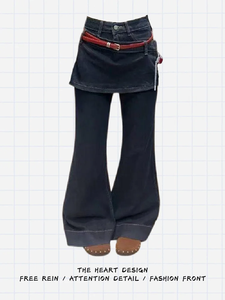 American Retro Waed Slim Fit Straight Leg Jeans Women's Autumn Long Pants Bell Bot High Waist Pure Color Casual Jeans
American Retro Waed Slim Fit Straight Leg Jeans Women's Autumn Long Pants Bell Bot High Waist Pure Color Casual Jeans