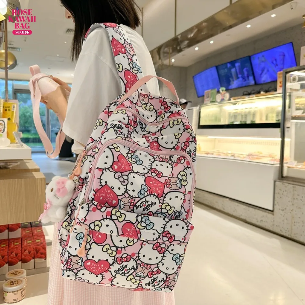 Kawaii Hello Kitty Bag Cartoon Canvas Printed Graffiti Backpack High-capacity Cute Japanese Ins Sweet Schoolbag for Girl Student
Kawaii Hello Kitty Bag Cartoon Canvas Printed Graffiti Backpack High-capacity Cute Japanese Ins Sweet Schoolbag for Girl Student
