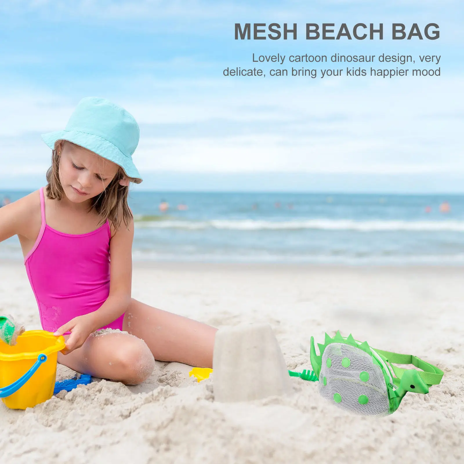 2Pcs Mesh Beach Bags Cartoon Dinosaur Design Lightweight Sand Shaking Storage Bag for Towels Water Bottles Shells Sunblock
2Pcs Mesh Beach Bags Cartoon Dinosaur Design Lightweight Sand Shaking Storage Bag for Towels Water Bottles Shells Sunblock