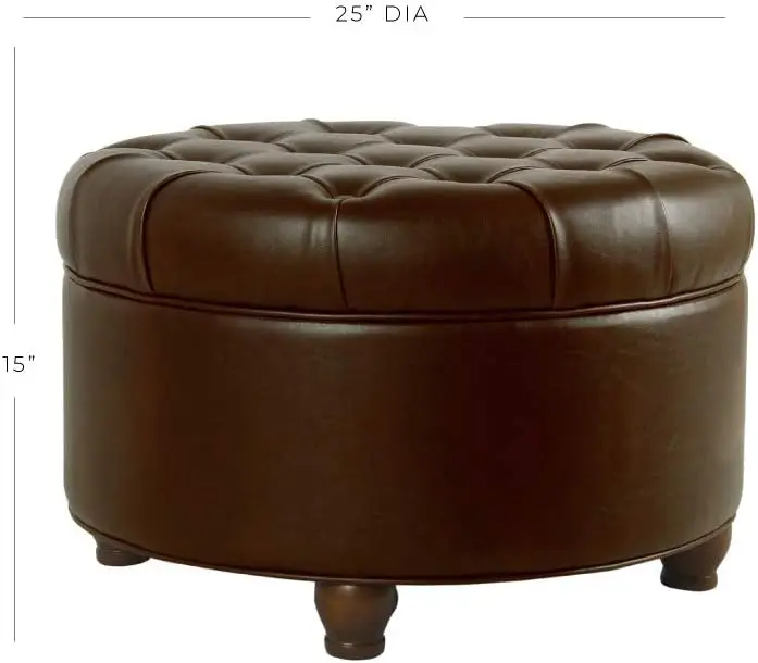 Home Decor | Button Tufted Faux Leather Round Storage Ottoman | Ottoman with Storage for Living Room & Bedroom
Home Decor | Button Tufted Faux Leather Round Storage Ottoman | Ottoman with Storage for Living Room & Bedroom