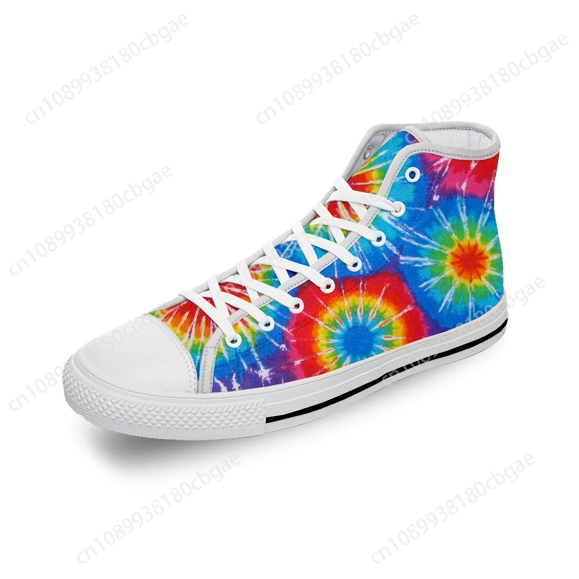 Cartoon Tie Dye Pattern Aesthetic White Cloth Fashion 3D Print High Top Canvas Shoes Men Women Lightweight Breathable Sneakers
Cartoon Tie Dye Pattern Aesthetic White Cloth Fashion 3D Print High Top Canvas Shoes Men Women Lightweight Breathable Sneakers
