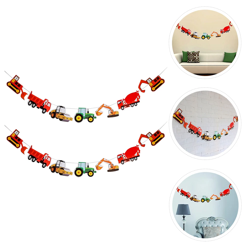 2Pcs Excavator Truck Birthday Party Banner Decorations Cartoon Pull Flowers Flags Wall nament Themed Gatherings
2Pcs Excavator Truck Birthday Party Banner Decorations Cartoon Pull Flowers Flags Wall nament Themed Gatherings