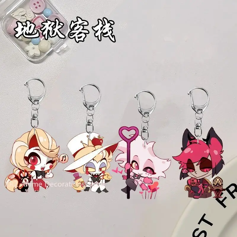 Набор из 4 брелоков-подвесок «Hazbin Hotel»: Аластор, Ангел, Дуст. Мультяшные акриловые украшения для сумок, милые брелоки, подарок на день рождения.
Набор из 4 брелоков-подвесок «Hazbin Hotel»: Аластор, Ангел, Дуст. Мультяшные акриловые украшения для сумок, милые брелоки, подарок на день рождения.