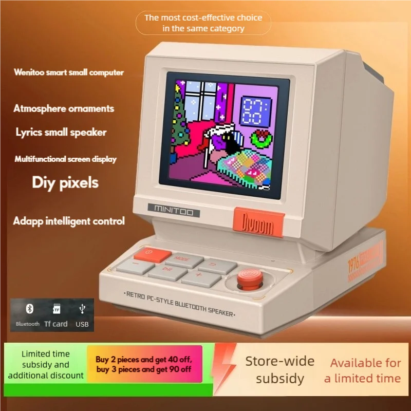 Divoom MiniToo-altavoz Retro con Bluetooth, caja de música portátil con pantalla de píxeles, estilo ordenador Retro, regalo
Divoom MiniToo-altavoz Retro con Bluetooth, caja de música portátil con pantalla de píxeles, estilo ordenador Retro, regalo