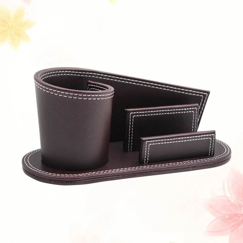 PU Pen Holder Sturdy Business Stand Desktop Organizer for Office Desk Storage Multifunctional Writing Instruments Phone
PU Pen Holder Sturdy Business Stand Desktop Organizer for Office Desk Storage Multifunctional Writing Instruments Phone