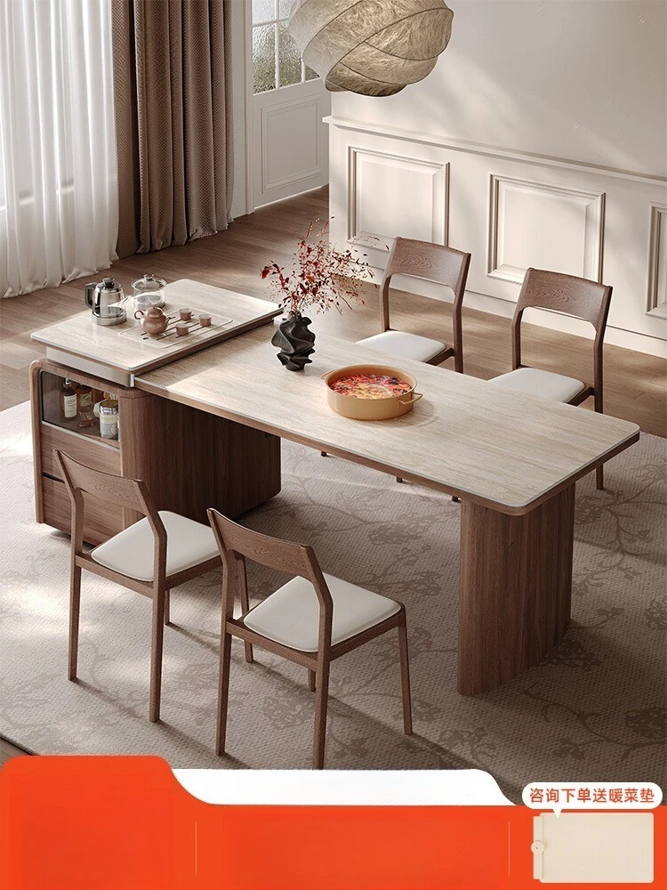 Solid wood rock slab dining table island, a family small apartment retractable high-end light luxury kitchen island
Solid wood rock slab dining table island, a family small apartment retractable high-end light luxury kitchen island