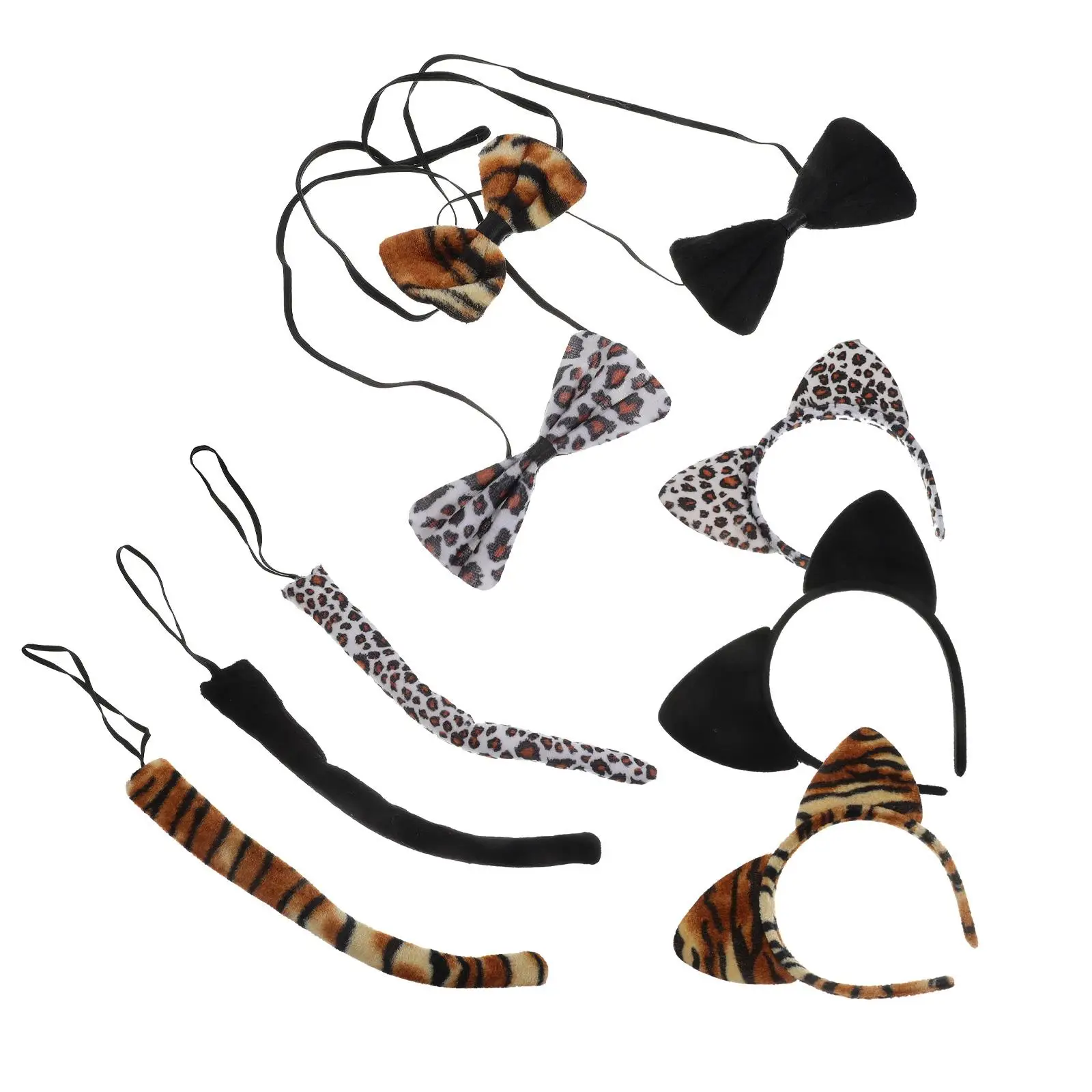 9 Pcs Animal Ear Headb Leopard Print Ears Bow Tie Tail Kids Costume Party Halloween Cosplay Accessories
9 Pcs Animal Ear Headb Leopard Print Ears Bow Tie Tail Kids Costume Party Halloween Cosplay Accessories
