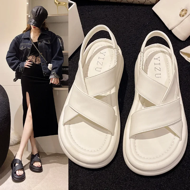 Casual Thick Bottom Pine Needle Cake Sandals Women's Trendy 2025 Summer New Style Fairy Women's Matching Dresses Open Toe Roman
Casual Thick Bottom Pine Needle Cake Sandals Women's Trendy 2025 Summer New Style Fairy Women's Matching Dresses Open Toe Roman