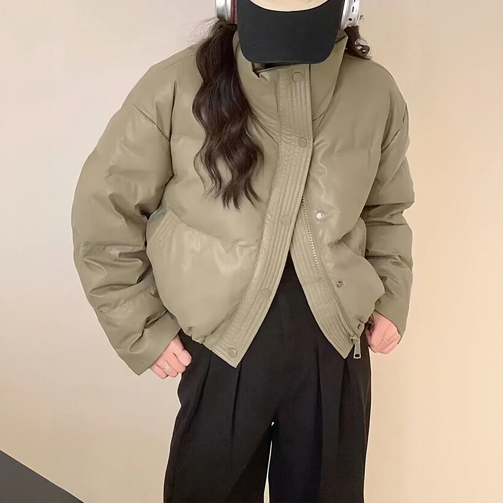 Women's Autumn Winter Coat K-Fashion Simple Solid Color Single Breasted Long Sleeve Stand Collar Casual Jacket
Women's Autumn Winter Coat K-Fashion Simple Solid Color Single Breasted Long Sleeve Stand Collar Casual Jacket