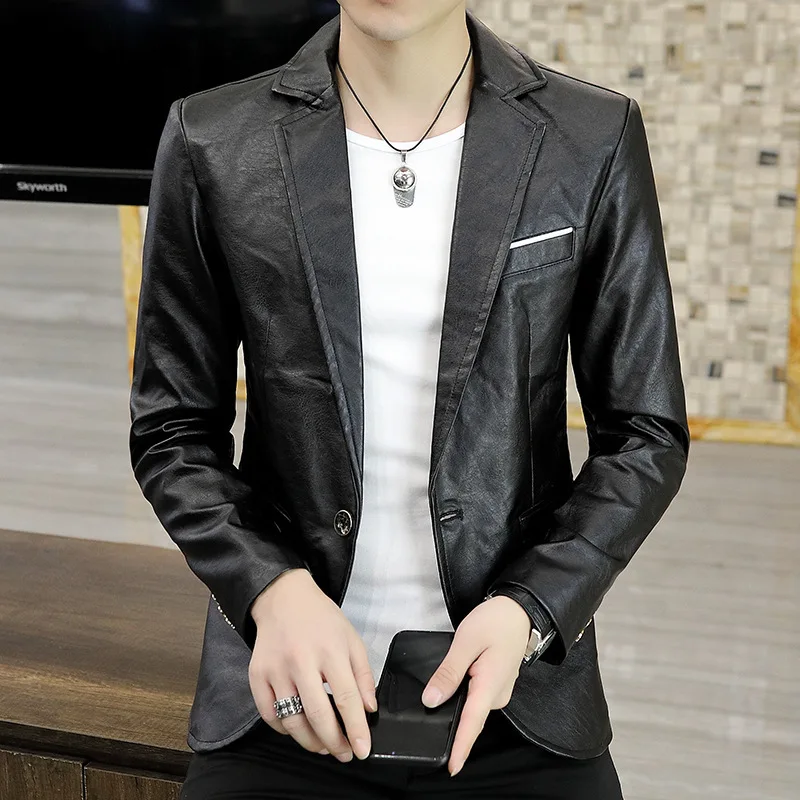 Idopy Men's Faux Leather Jacket Stylish Slim Fit Business Outerwear for Men Korean Perfect for Office Parties
Idopy Men's Faux Leather Jacket Stylish Slim Fit Business Outerwear for Men Korean Perfect for Office Parties