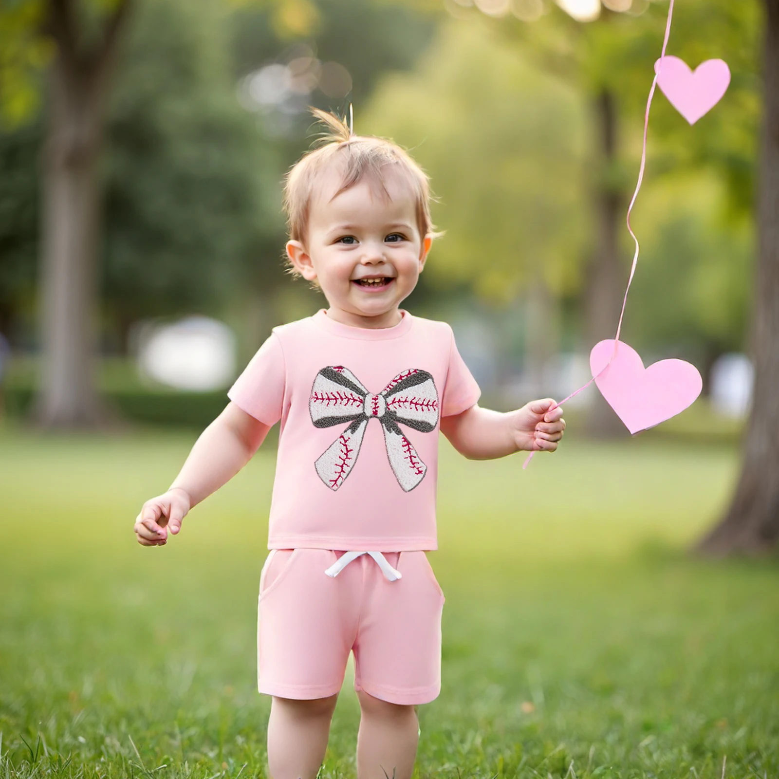 Toddler Girls Summer Outfit Rugby Bow Embroidery T-Shirt Tops and Elastic Shorts Set Cute 2 Piece Clothes for 1 Years to 4 Years
Toddler Girls Summer Outfit Rugby Bow Embroidery T-Shirt Tops and Elastic Shorts Set Cute 2 Piece Clothes for 1 Years to 4 Years