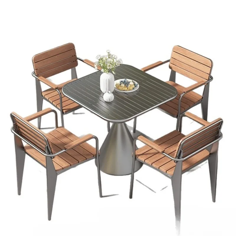 Table and chair milk tea shop cafe open-air shopping mall metal wind leisure combination outdoor table and chair
Table and chair milk tea shop cafe open-air shopping mall metal wind leisure combination outdoor table and chair