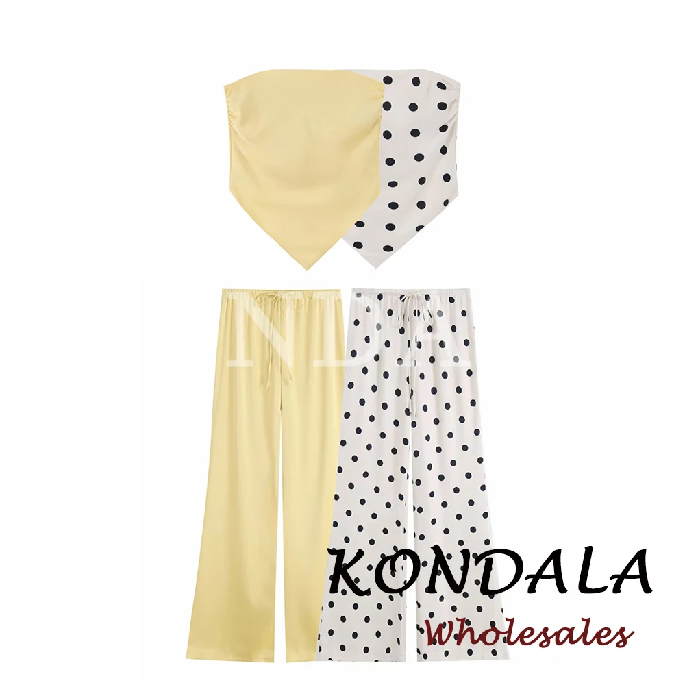 KONDALA Fashion 2026 Sexy Women Summer Suit Strapless Bow Slim Vest+ Drawstring Straight Long Pants Holiday Beach Y2K Party Set
KONDALA Fashion 2026 Sexy Women Summer Suit Strapless Bow Slim Vest+ Drawstring Straight Long Pants Holiday Beach Y2K Party Set