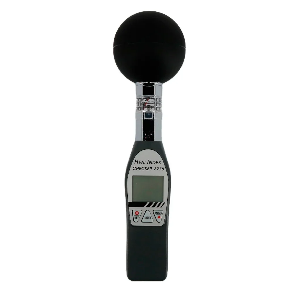 AZ8778 Portable Wet Bulb Globe Temperature WBGT Heat Stress Heat Index Checker Digital WBGT Meter With 75mm Black Ball
AZ8778 Portable Wet Bulb Globe Temperature WBGT Heat Stress Heat Index Checker Digital WBGT Meter With 75mm Black Ball