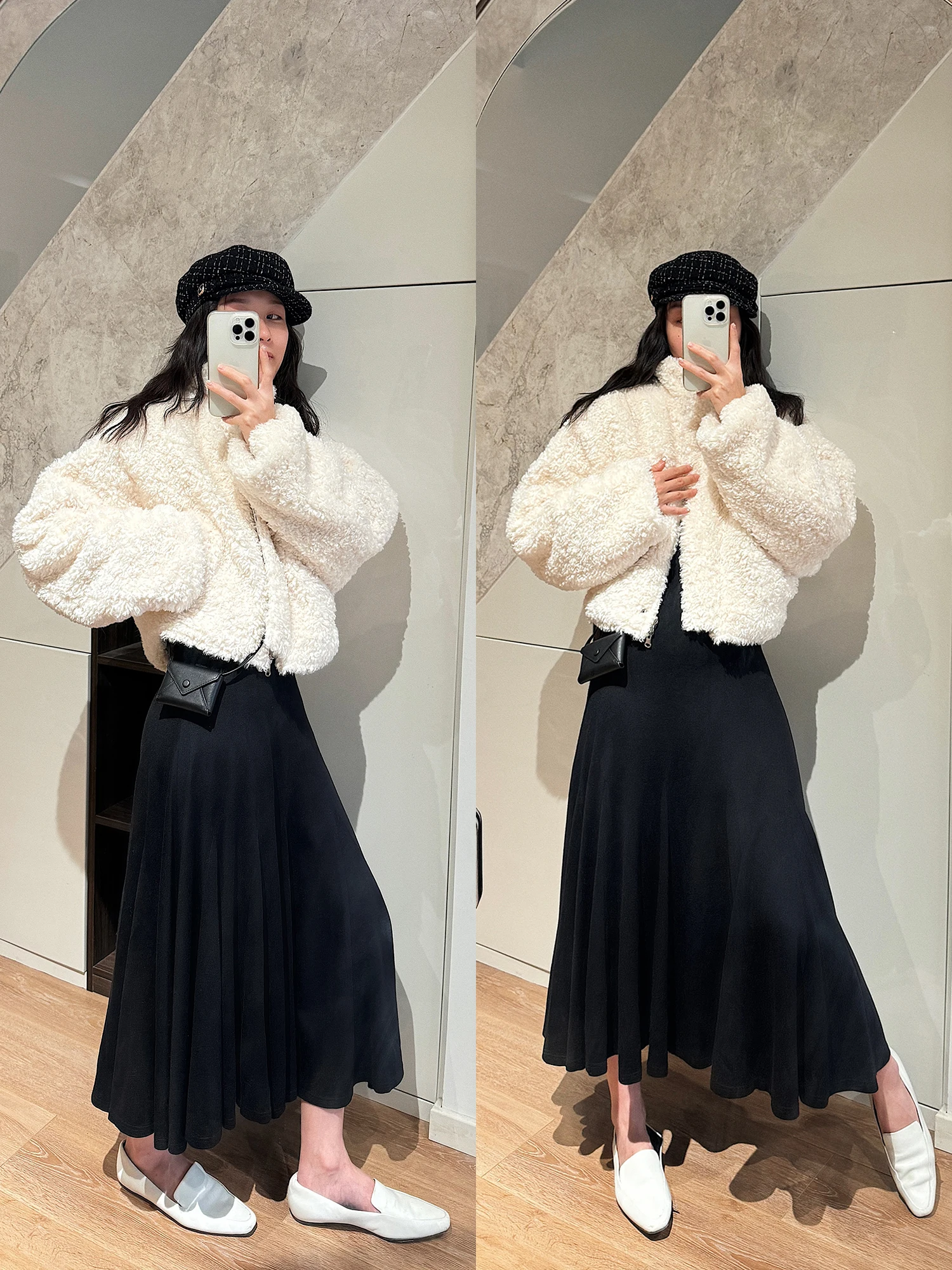 Двусторонняя куртка Remerci из искусственной овчины с полосатыми вставками из хлопковой смеси, пушистая женская верхняя одежда из полиэфирного волокна
Двусторонняя куртка Remerci из искусственной овчины с полосатыми вставками из хлопковой смеси, пушистая женская верхняя одежда из полиэфирного волокна