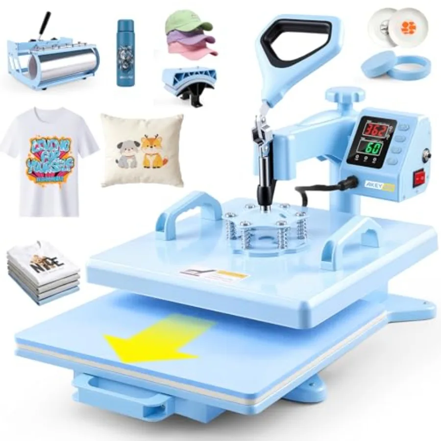 T-Shirt sublimation transfer machine: 15×15, 5-in-1, swing-away slide-out design, digital control, dual-tube fast heating, 1200
T-Shirt sublimation transfer machine: 15×15, 5-in-1, swing-away slide-out design, digital control, dual-tube fast heating, 1200