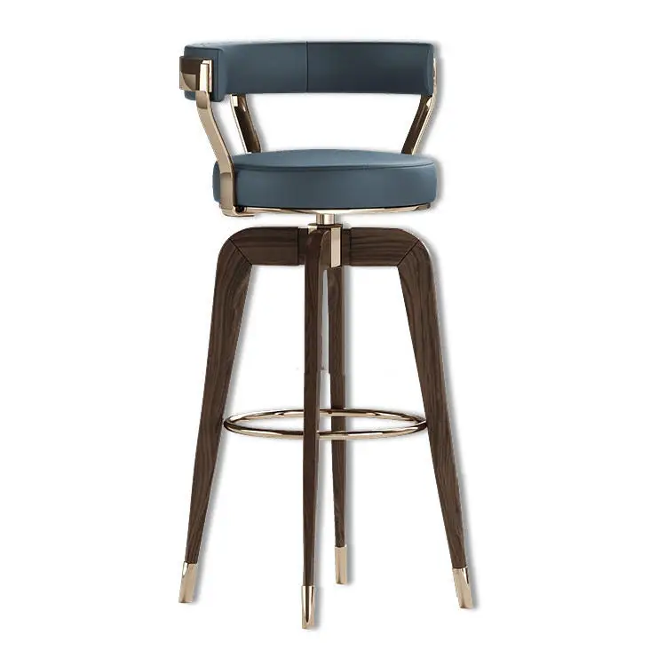 Modern Adjustable Light Luxury Swivel High Backrest Olive Green Leather Walnut Legs Gold Accents Bar Stool Home Kitchen Island
Modern Adjustable Light Luxury Swivel High Backrest Olive Green Leather Walnut Legs Gold Accents Bar Stool Home Kitchen Island
