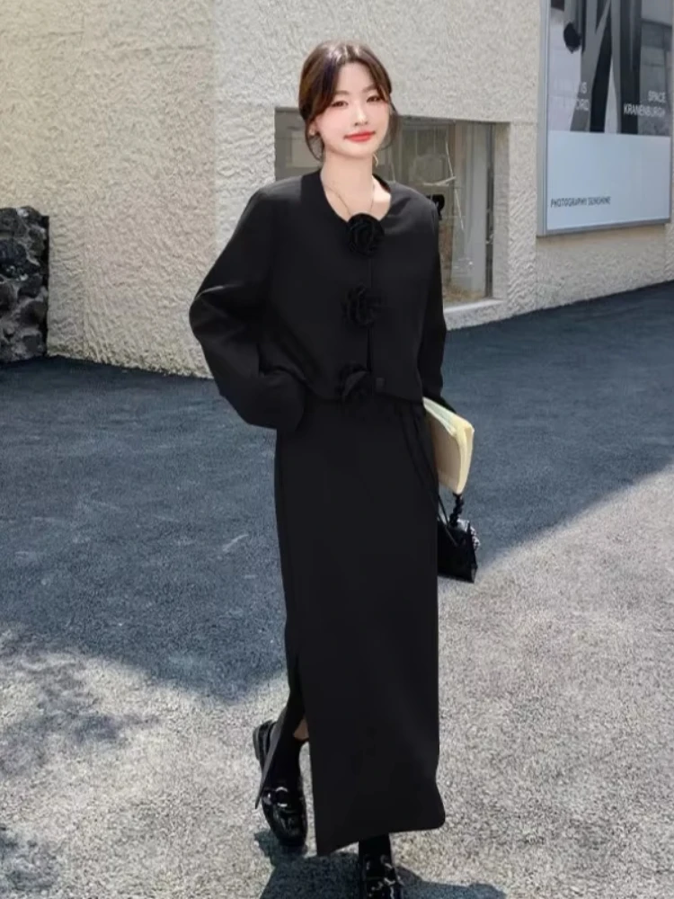 Spring Autumn 2025 New Korean-style Quality Skirt Suits Women Commuter Sophisticated Blazer + Half-length Skirt Two-piece Sets
Spring Autumn 2025 New Korean-style Quality Skirt Suits Women Commuter Sophisticated Blazer + Half-length Skirt Two-piece Sets